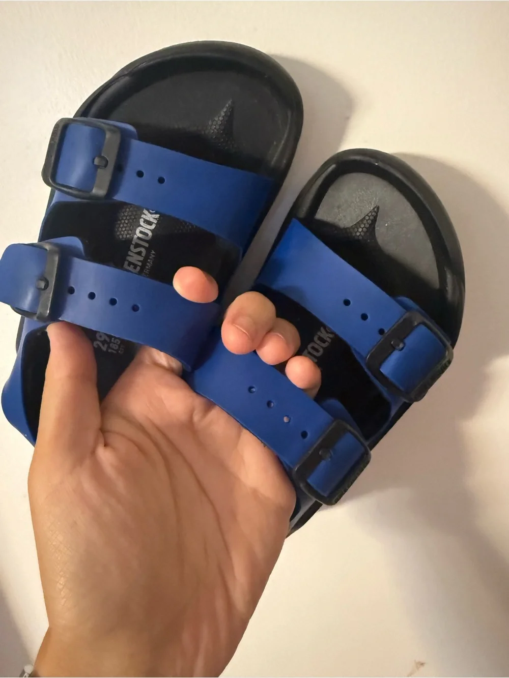 Birkenstock Kids Royal Blue Two-Strap Slide Sandals
